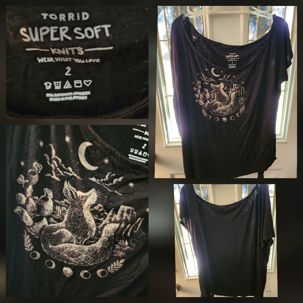 Torrid Super Soft Womens Size 2 (2X) Black